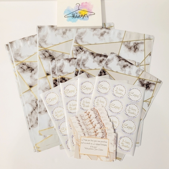 Marble Poly Mailer Bundle▪︎25 pieces - Picture 1 of 8
